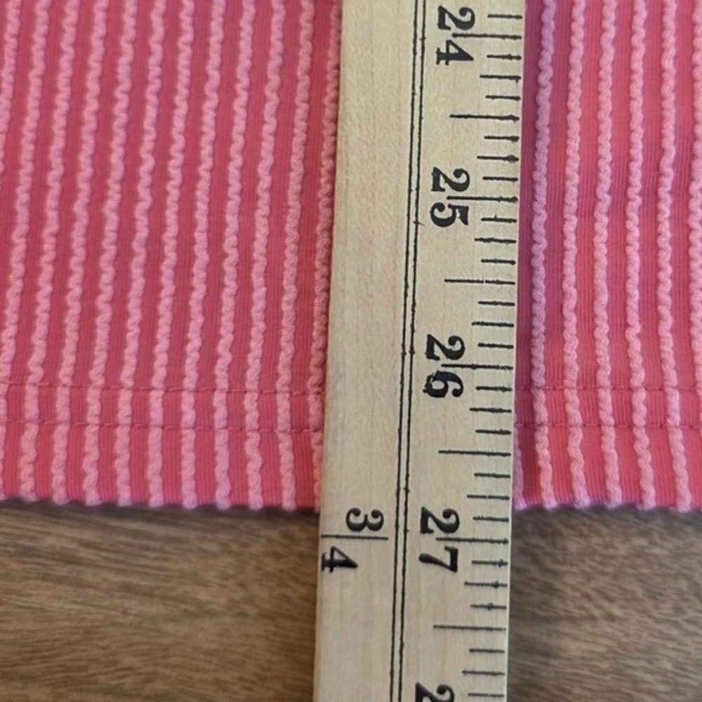 Evaless Ribbed Knit Top Womens 2XL Pink Short Sleeve Textured Crew Neck Tee NEW - Picture 13 of 14